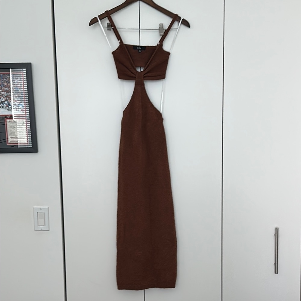 Lulus Brown Cutout Dress